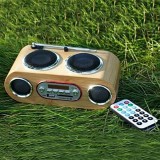 Bamboo Speaker with FM Radio, LCD Screen and Controller