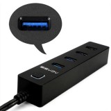 Acasis 4 Ports Super Speed USB 3.0 Hub Splitter with Individual Power Switches