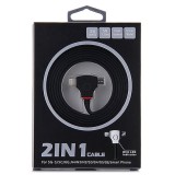 2in1 Smart Micro USB   8Pin USB Fast Sync Data Charging Cable 1.5M with LED Indicator for Samsung