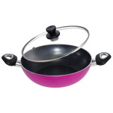 Walton WCW-WSL2401 Non Stick Wok Pan With Glass Lid 24cm (Induction)